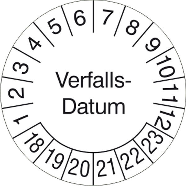 Prfplakette Verfalls-Datum 