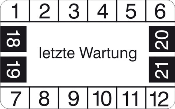 Prfplakette letzte Wartung