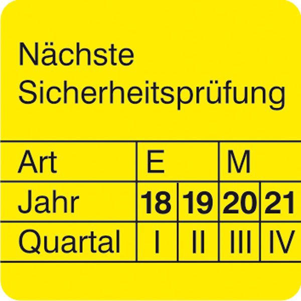 Prfplakette Nchste Sicherheitsprfung