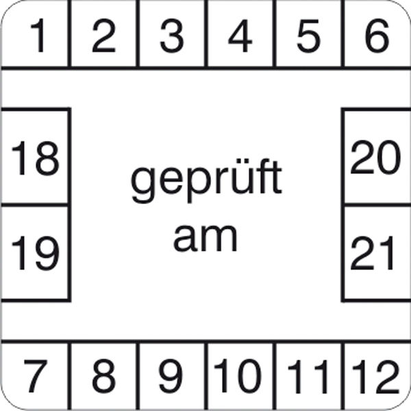 Prfplakette geprft am