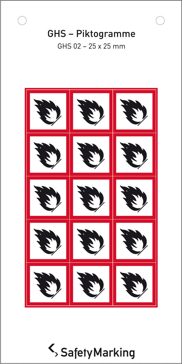 GHS-Gefahrenpiktogramm Symbol 02: Flamme