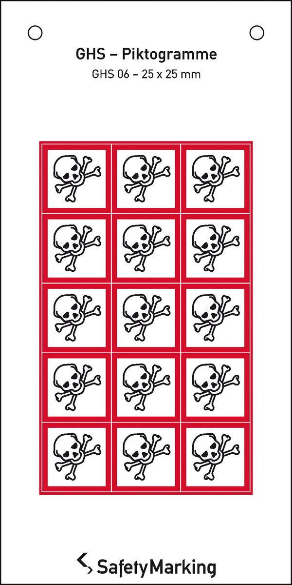 GHS-Gefahrenpiktogramm Symbol 06: Totenkopf