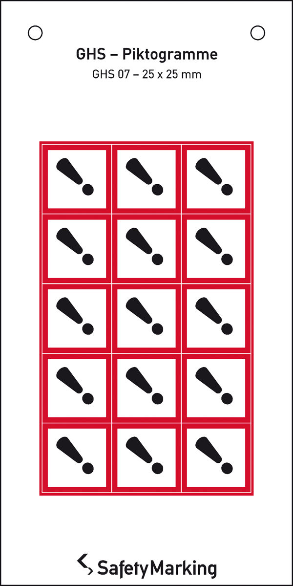 GHS-Gefahrenpiktogramm Symbol 07: Ausrufezeichen