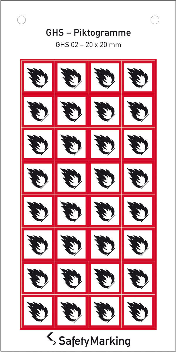GHS-Gefahrenpiktogramm Symbol 02: Flamme