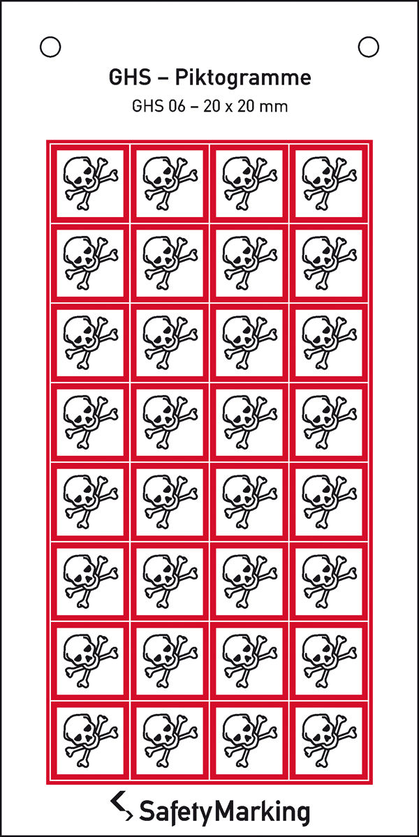 GHS-Gefahrenpiktogramm Symbol 06: Totenkopf