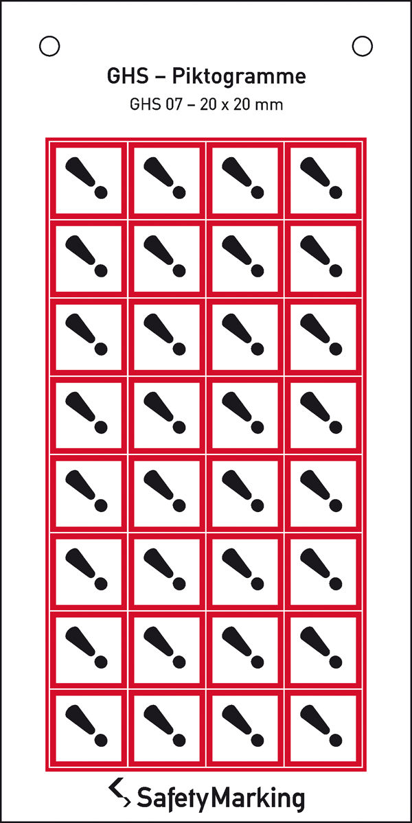 GHS-Gefahrenpiktogramm Symbol 07: Ausrufezeichen