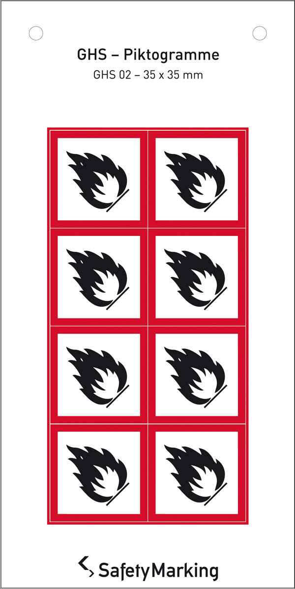 GHS-Gefahrenpiktogramm Symbol 02: Flamme