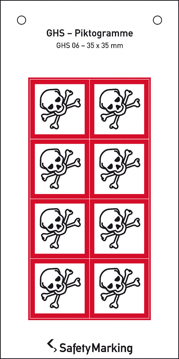 GHS-Gefahrenpiktogramm Symbol 06: Totenkopf