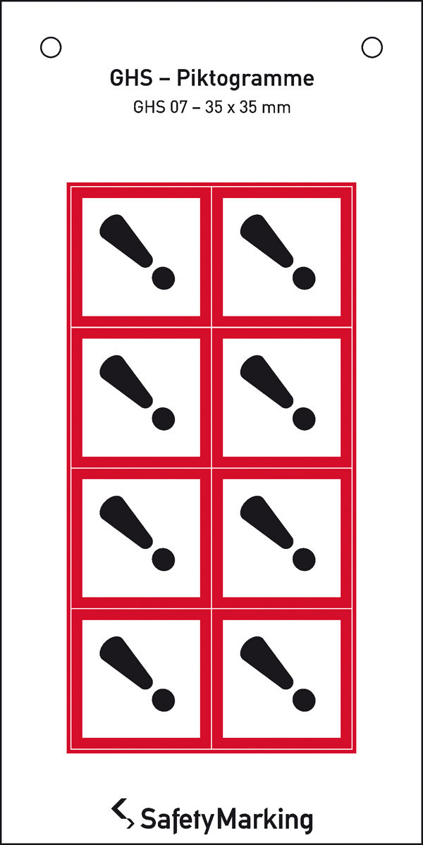 GHS-Gefahrenpiktogramm Symbol 07: Ausrufezeichen