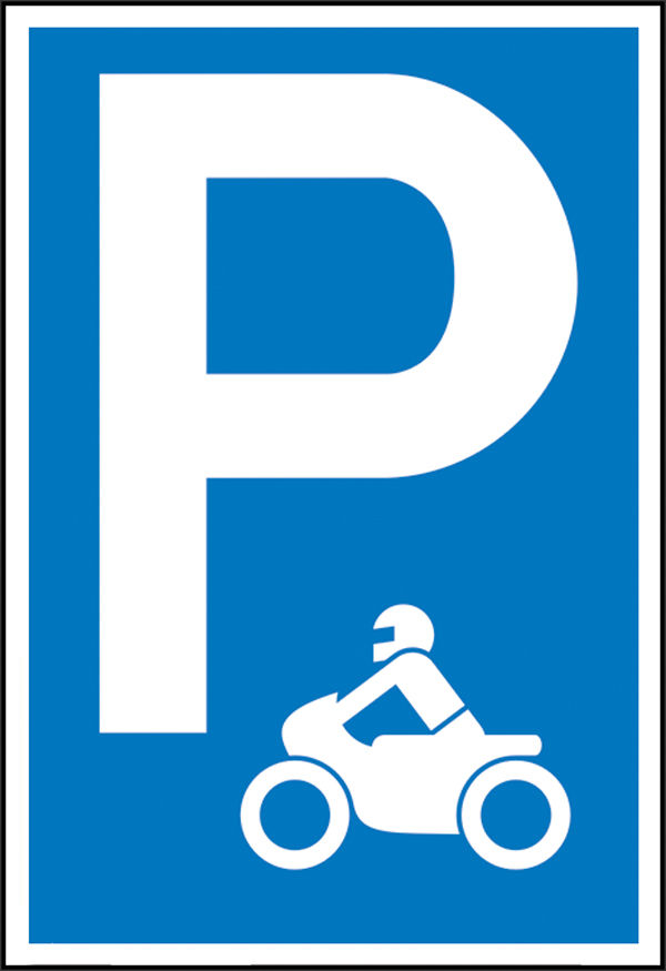 Parkplatzschild »Symbol: P - Motorrad (Symbol)«