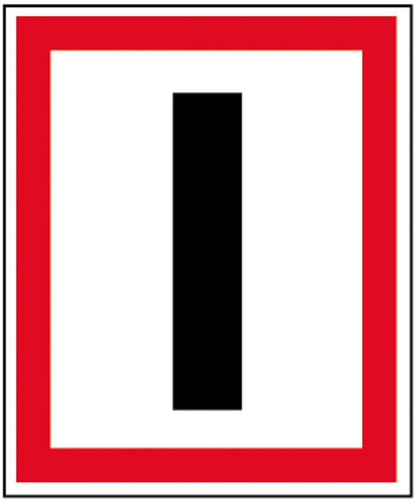 Hinweisschild fr die Feuerwehr Brandmauer