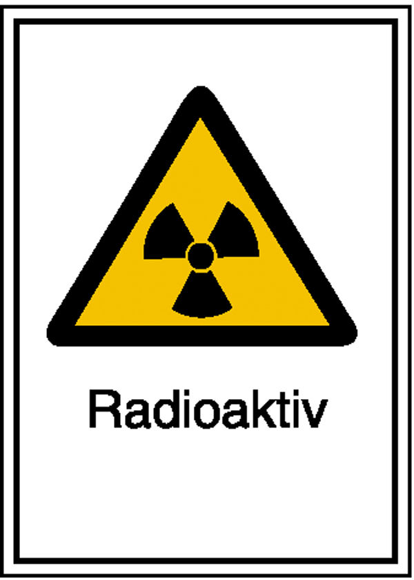 Warn-Kombischild Radioaktiv
