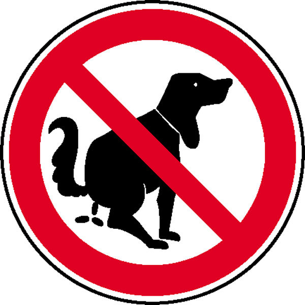 Verbotsschild Hier kein Hundeklo