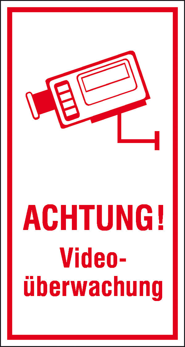 Video Infozeichen Achtung! Videoberwachung