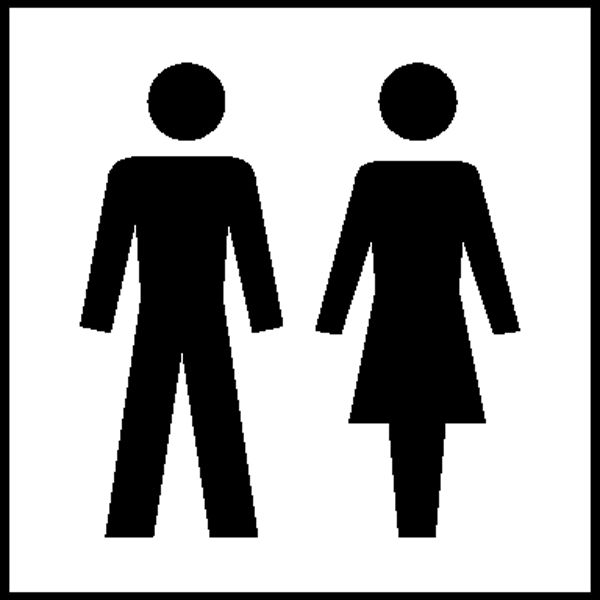 Türschild »Graphic Line - WC Damen/Herren«
