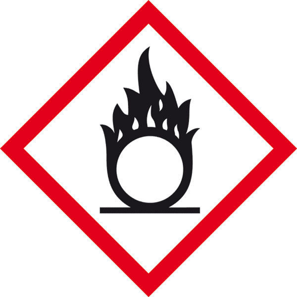 GHS-Gefahrenpiktogramm Symbol 03: Flamme ber Kreis