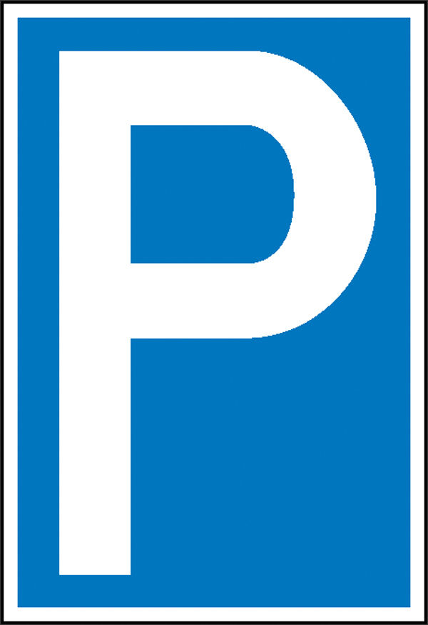 Parkplatzschild Symbol: P