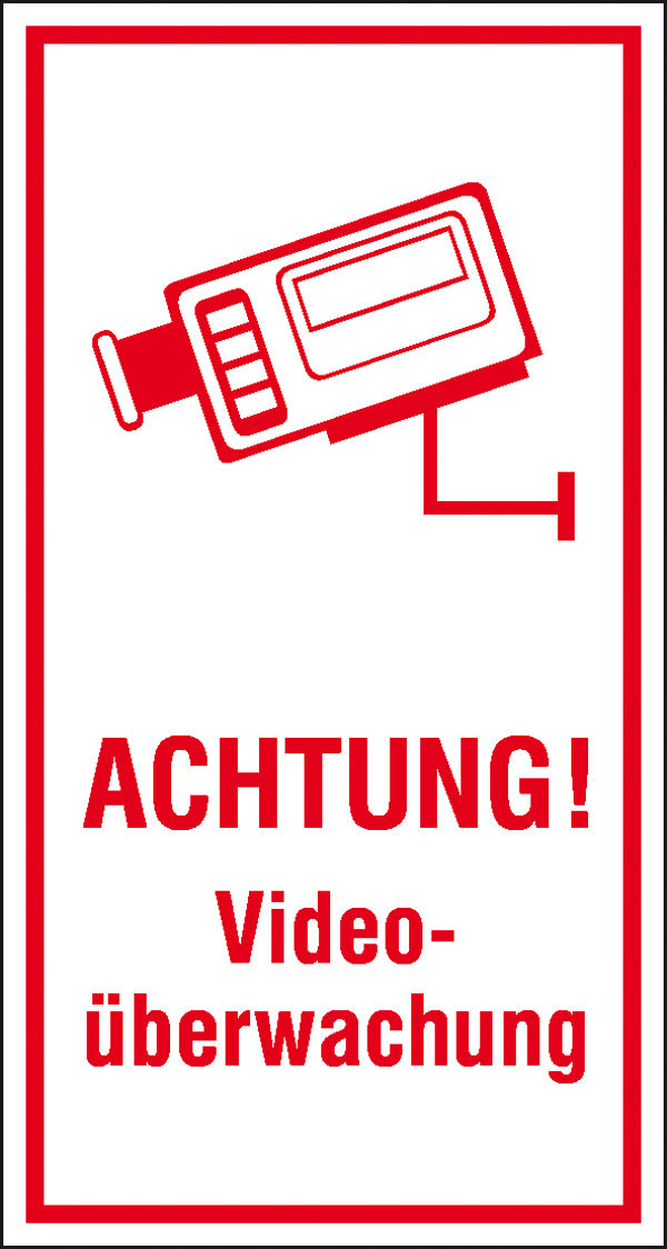 Video Infozeichen »Achtung! Videoüberwachung«