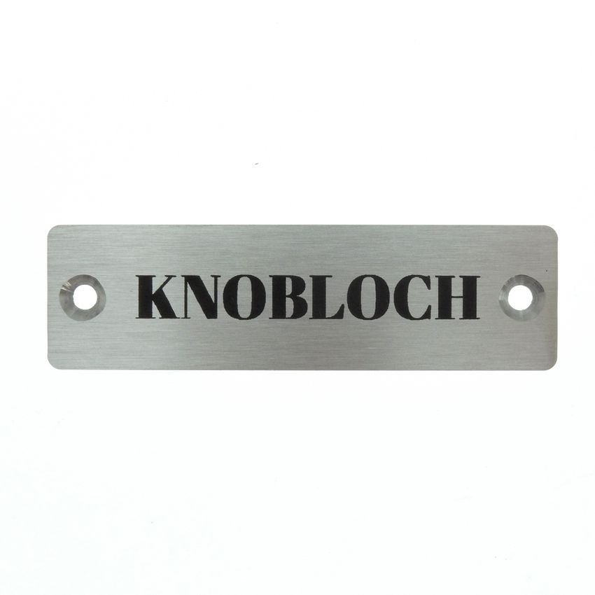 Namensschild fr Knobloch Briefkasten mit Gravur aus Edelstahl zum Anschrauben