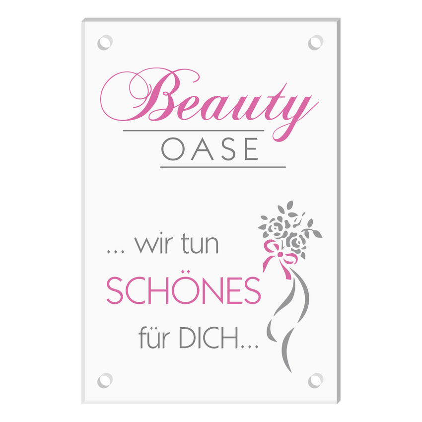 Schild aus Acrylglas - bedruckt - Gre 200 x 300 mm [mittel]