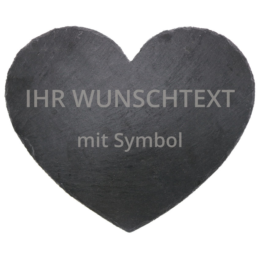 Schieferherz mit Wunschgravur in der Gre 24 cm