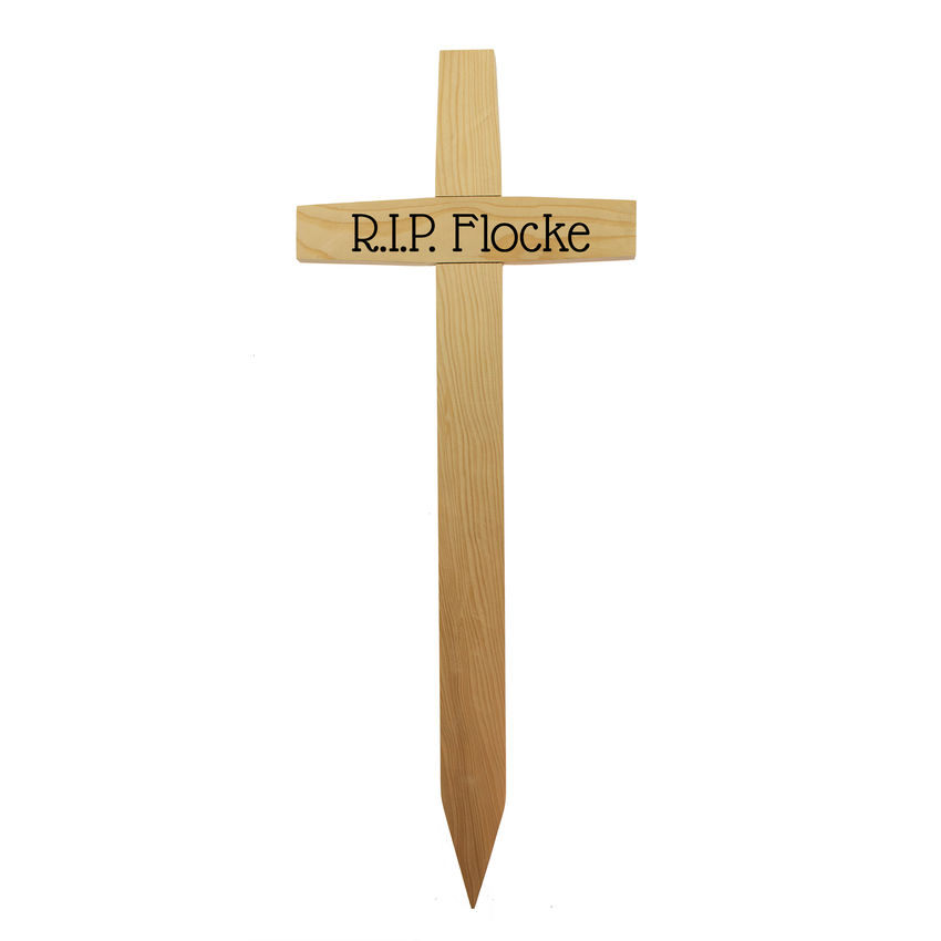 Holzkreuz fr das Haustier mit Name Variante 4