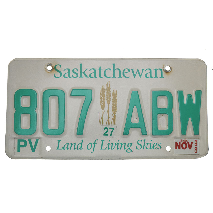 Kanadisches Nummernschild Saskatchewan