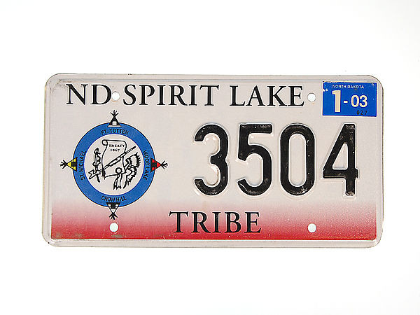 US Nummernschild ND Spirit Lake - original