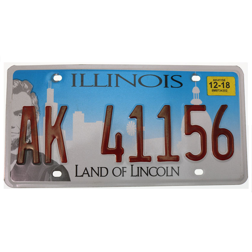 US Kennzeichen Illinois - original Nummernschild aus den USA