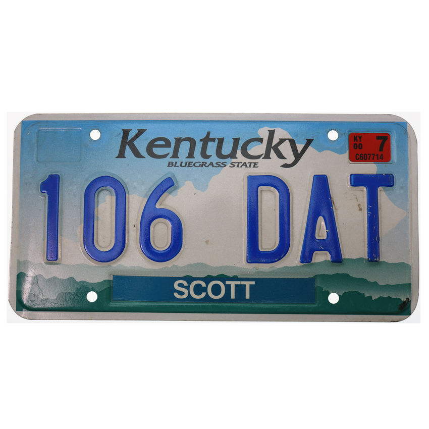 US Kennzeichen Kenntucky - original Nummernschild aus den USA