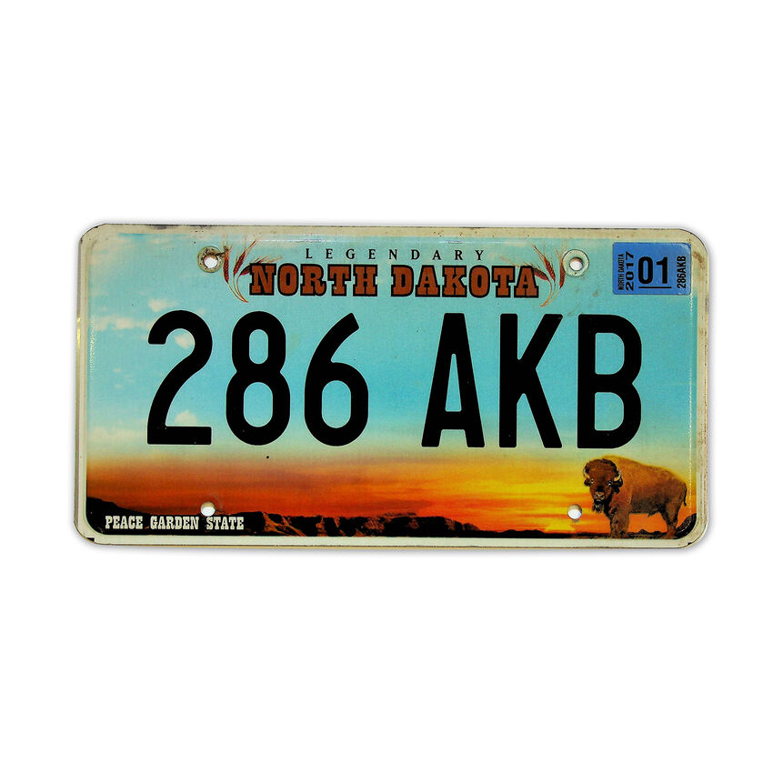 US Kennzeichen North Dakota - original Nummernschild aus den USA
