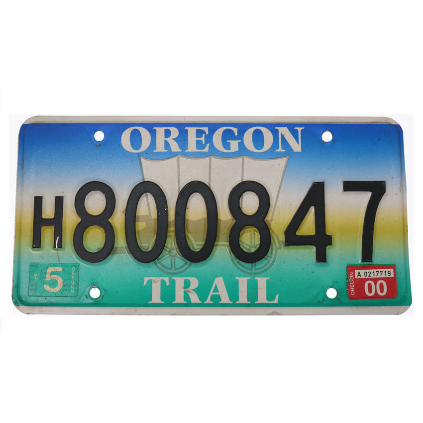 US Kennzeichen Oregon Trail - original Nummernschild aus den USA