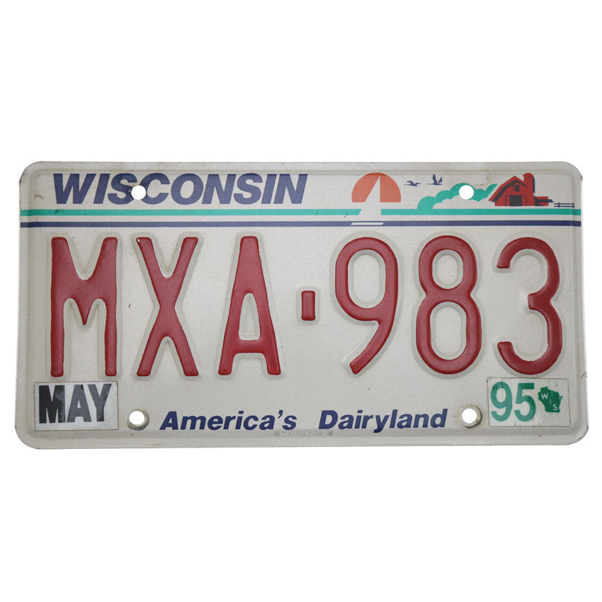 US Kennzeichen Wisconsin - original Nummernschild aus den USA