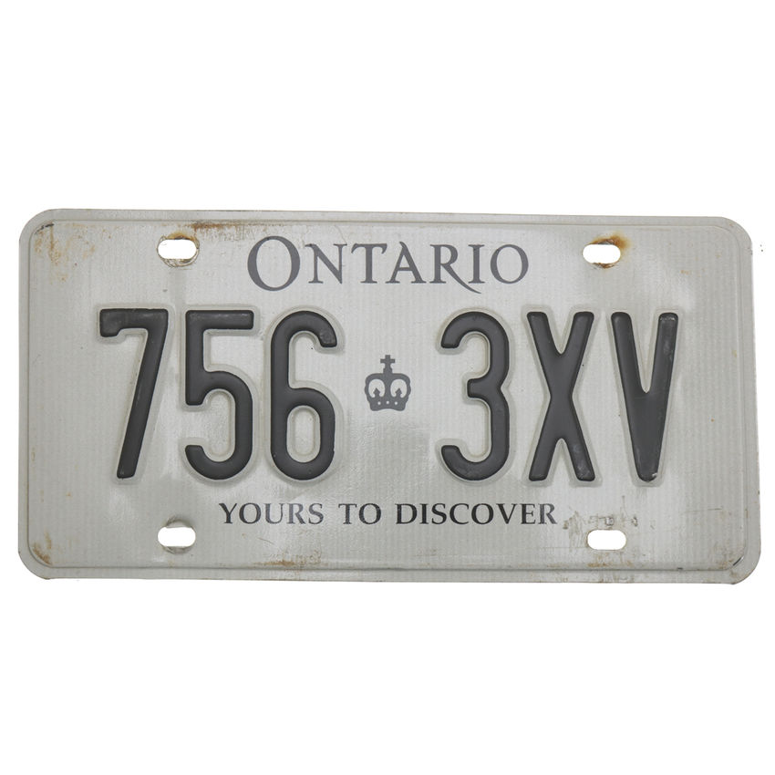 Kanadisches Kennzeichen Ontario - original Nummernschild aus den Kanada