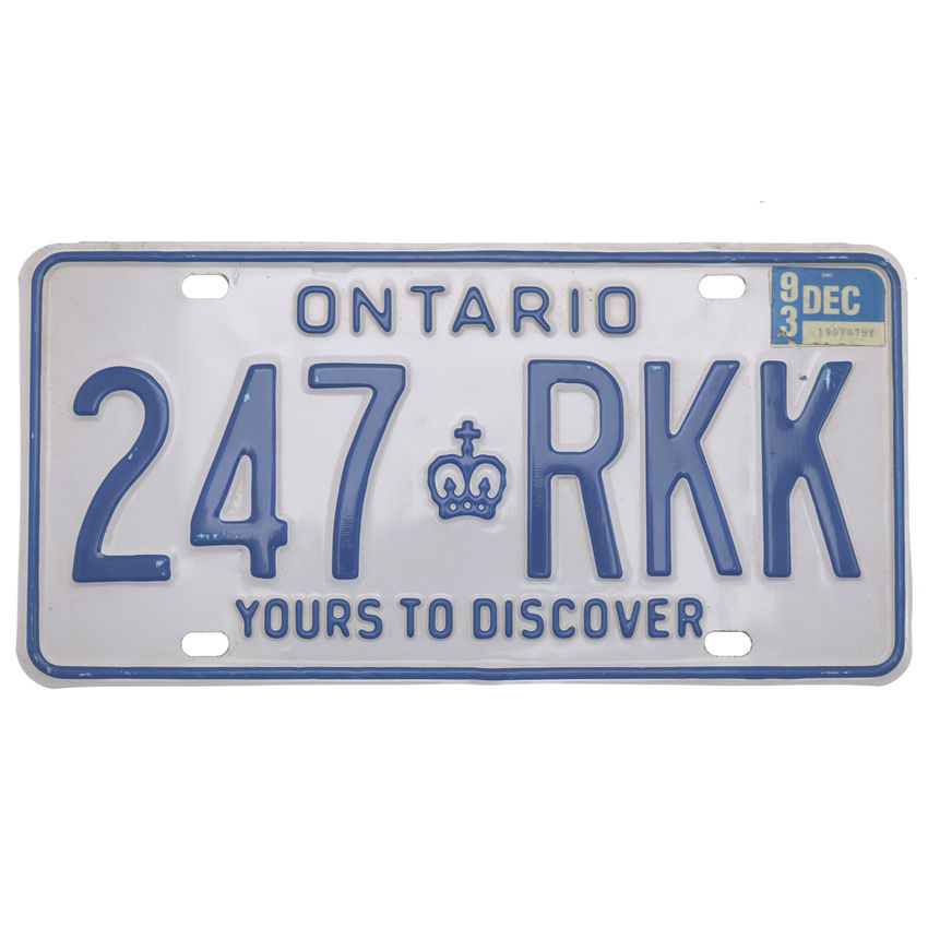 Kanadisches Kennzeichen Ontario - original Nummernschild aus Kanada