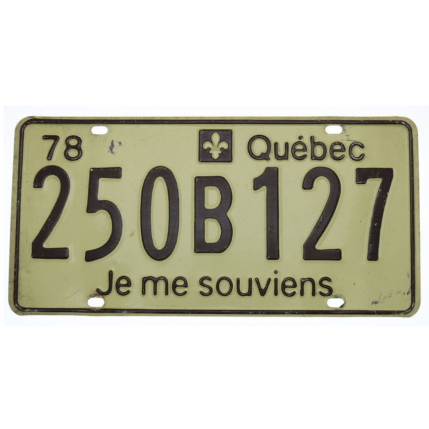 Kanadisches Kennzeichen Quebec - original Nummernschild aus Kanada