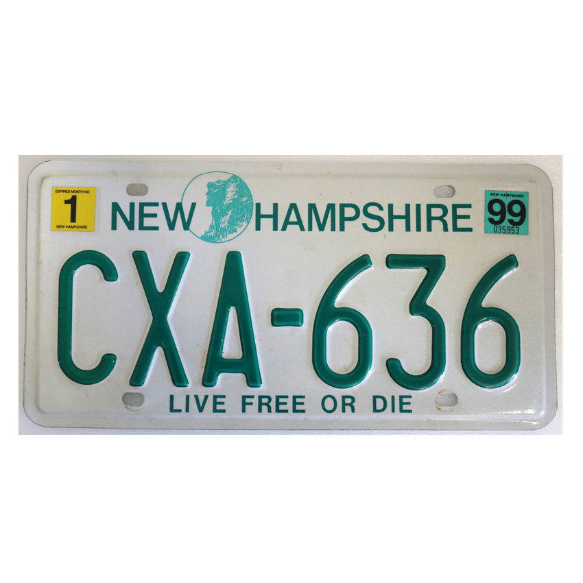 US Kennzeichen New Hampshire - original Nummernschild aus den USA