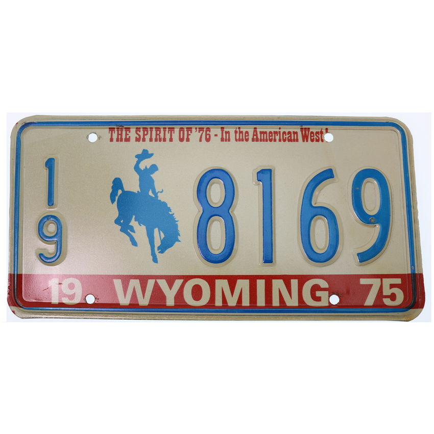 US Kennzeichen Wyoming 1975 - original Nummernschild aus den USA