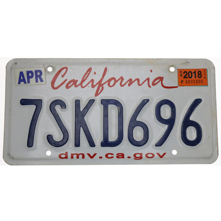 US Kennzeichen Kalifornien mit URL - original Nummernschild aus den USA