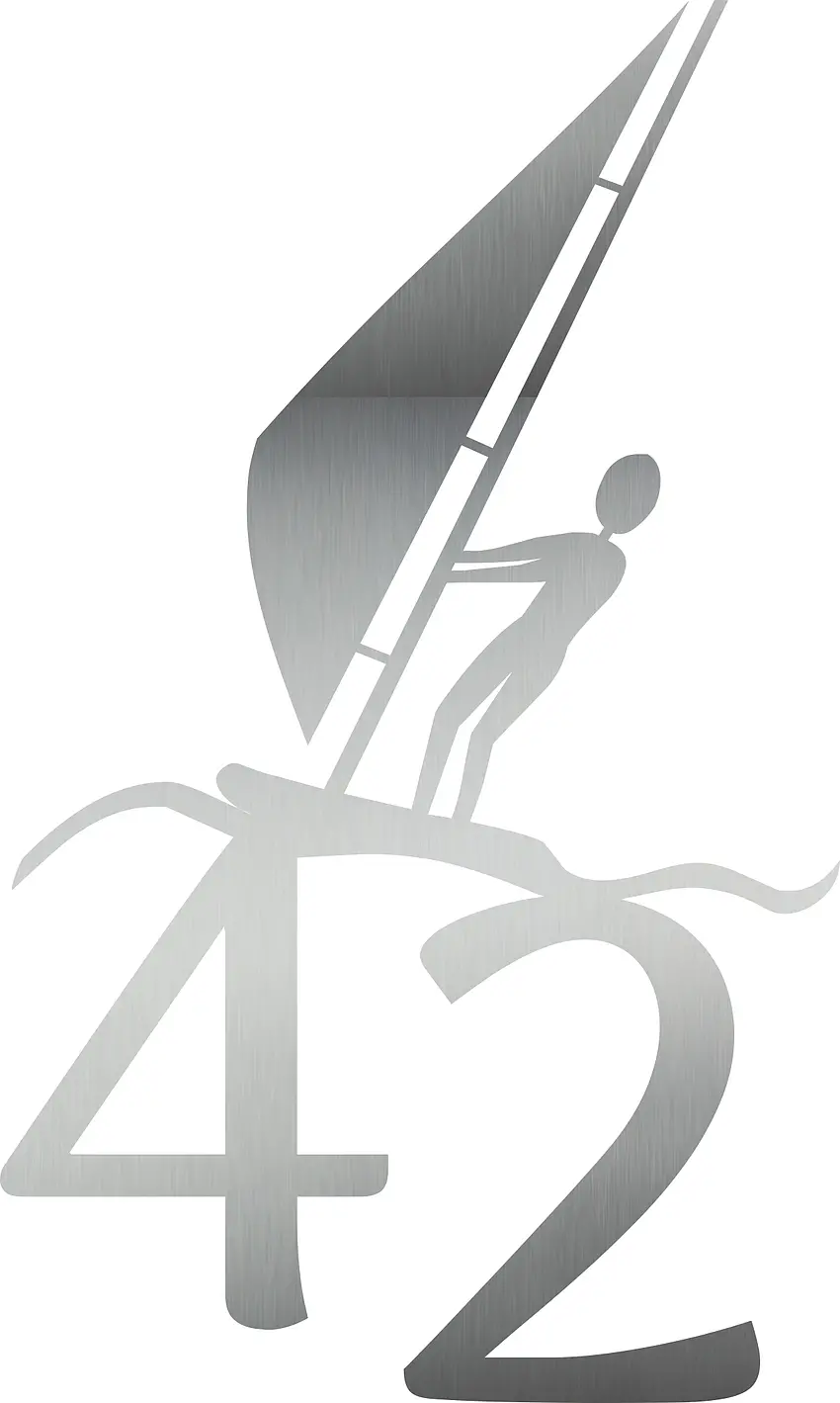 Exclusives Edelstahlschild mit Surfer
