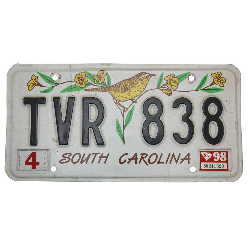 US Kennzeichen South Carolina - original Nummernschild aus den USA