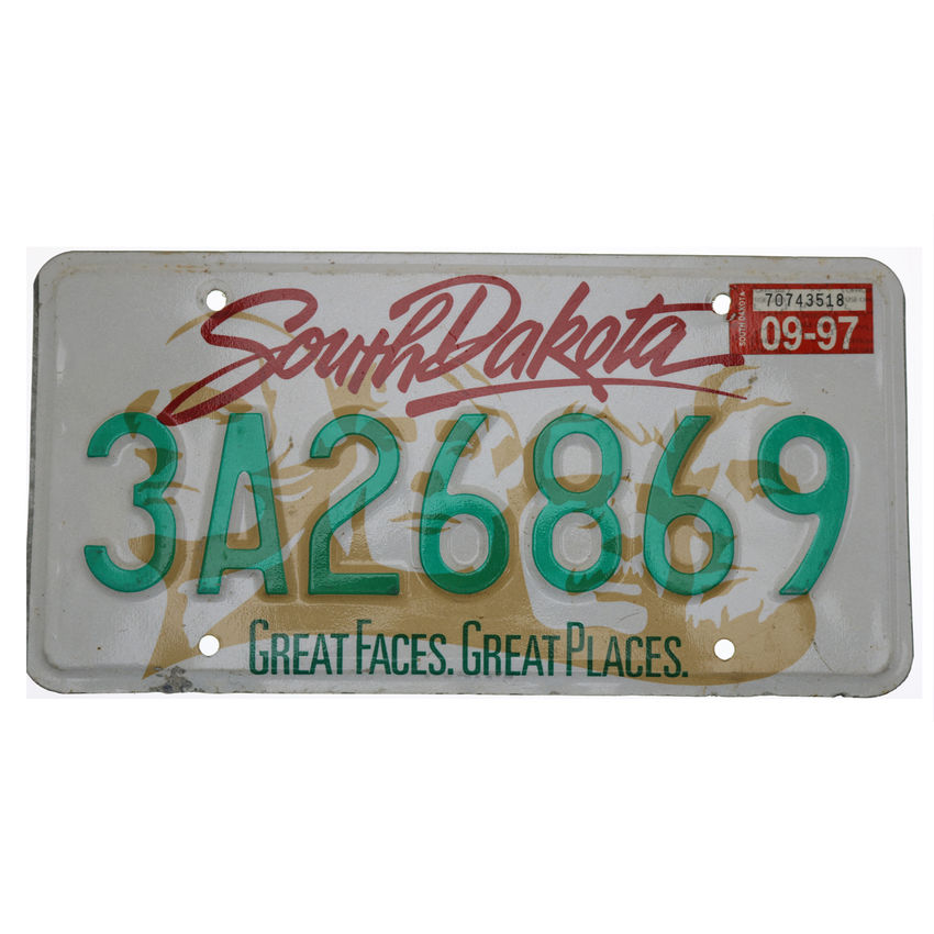 US Kennzeichen South Dakota - original Nummernschild aus den USA