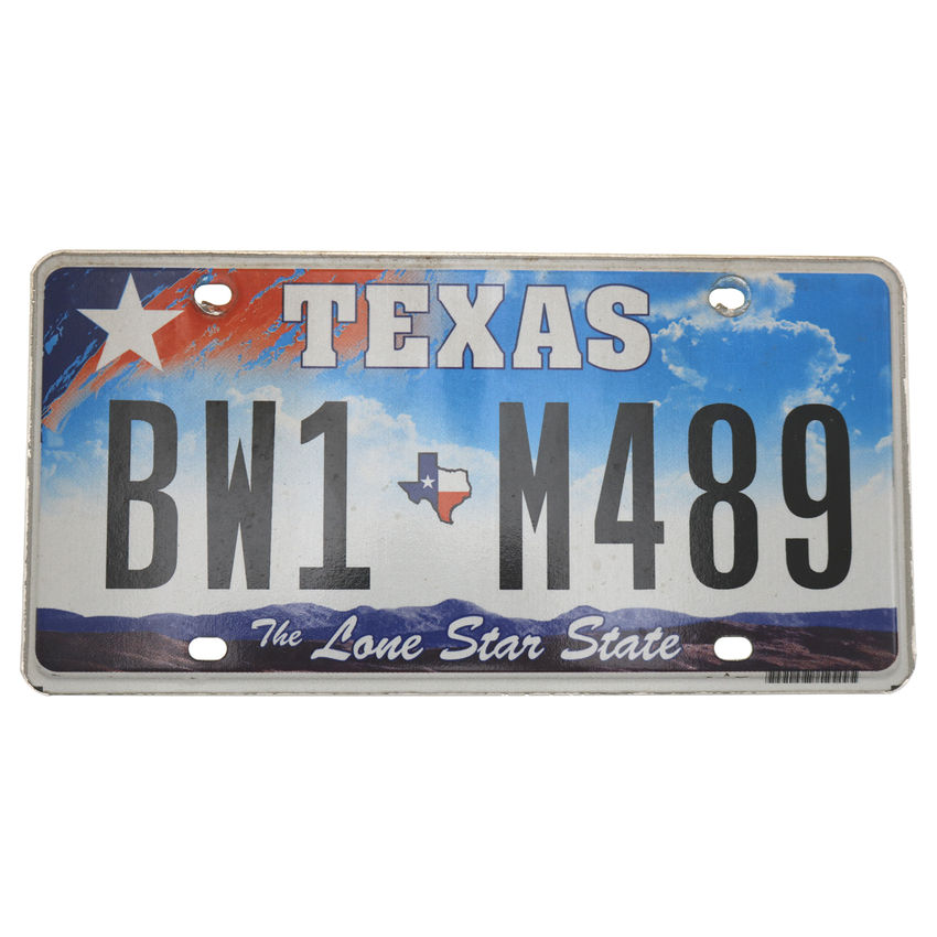 US Kennzeichen Texas - original Nummernschild aus den USA
