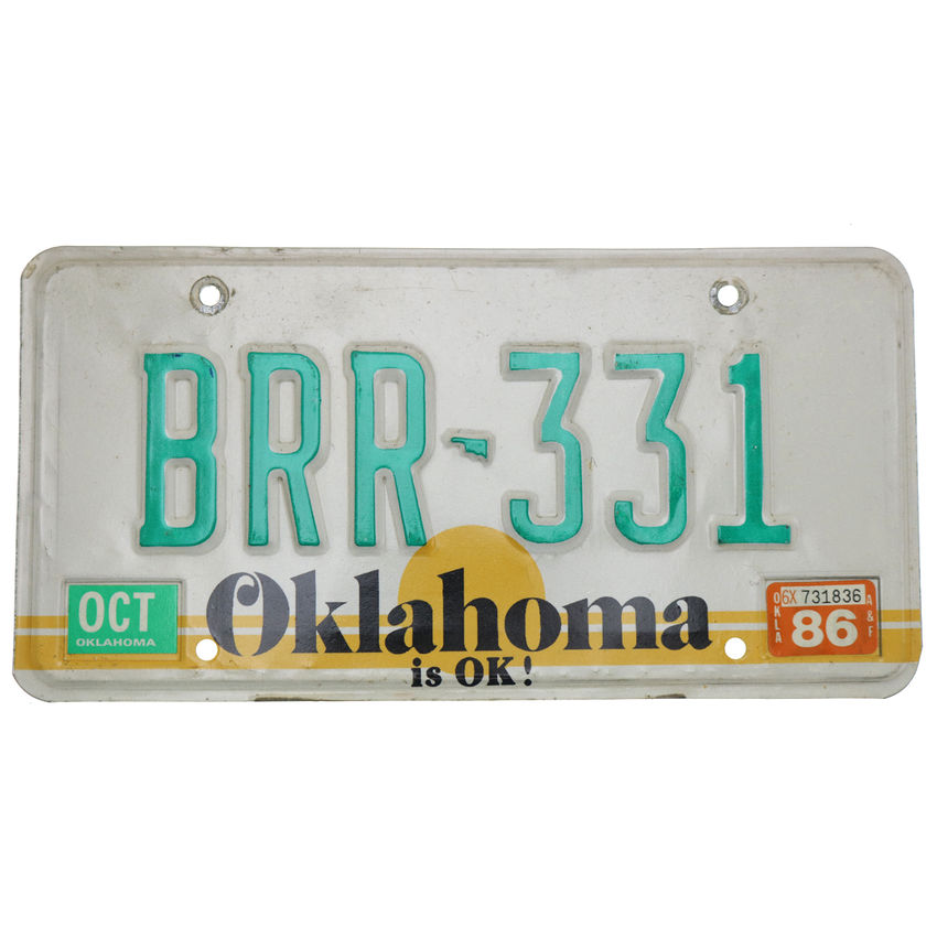 US Kennzeichen Oklahoma Cherokee Nation - original Nummernschild aus den USA