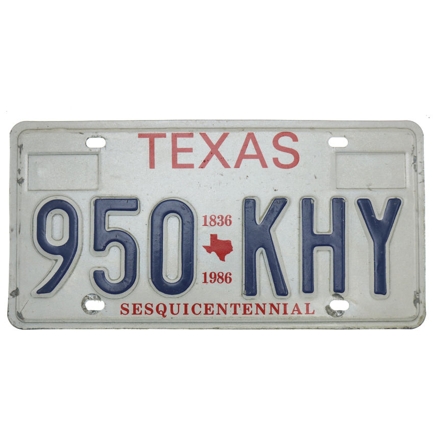US Kennzeichen Texas - original Nummernschild aus den USA