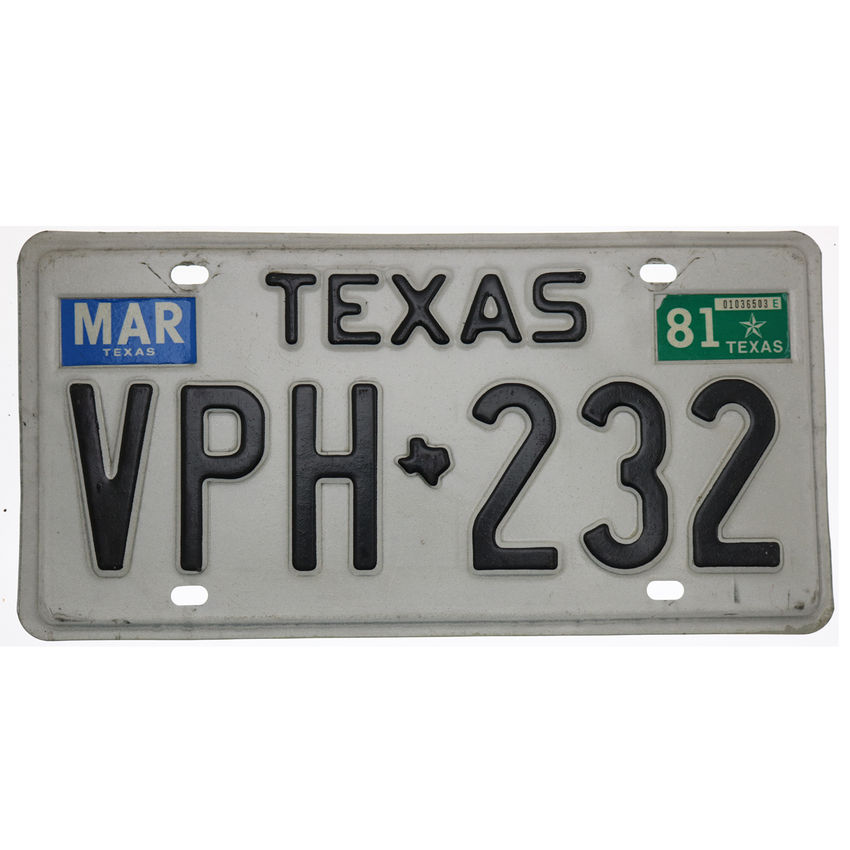 US Kennzeichen Texas - original Nummernschild aus den USA