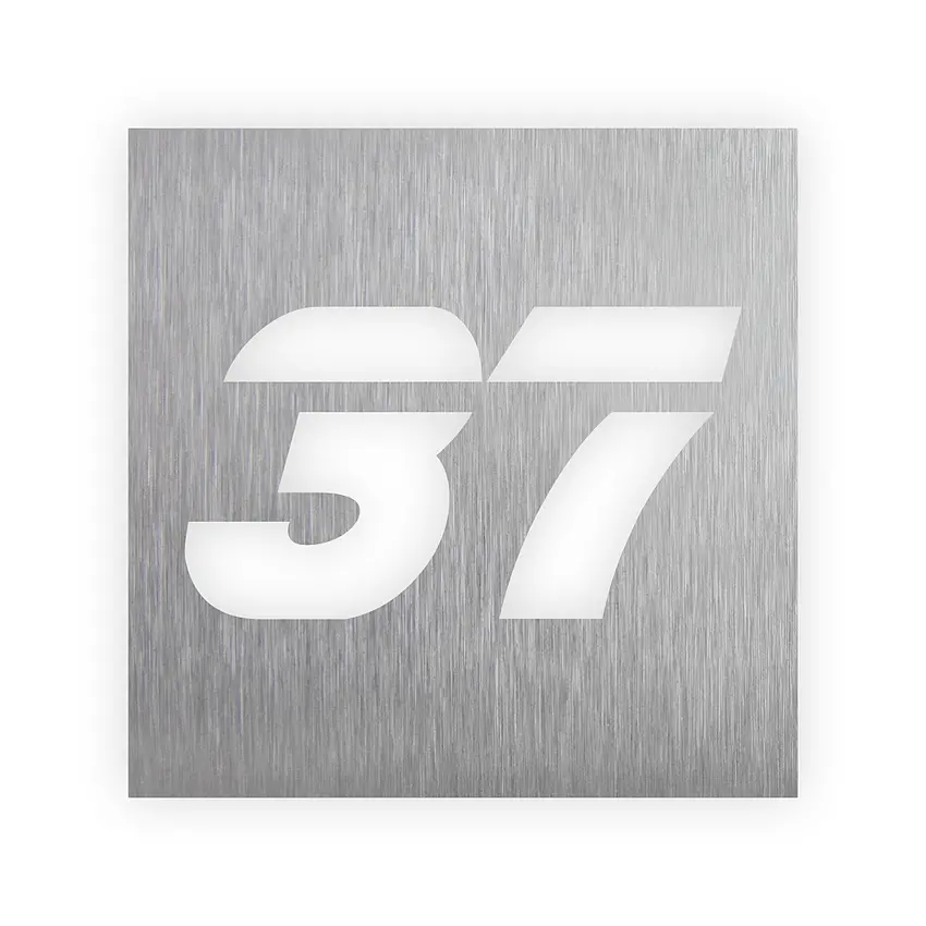 Edelstahlhausnummer - Design Blade