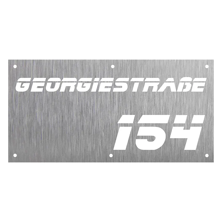 Hausnummer aus Edelstahl -Design Rectangle Blade