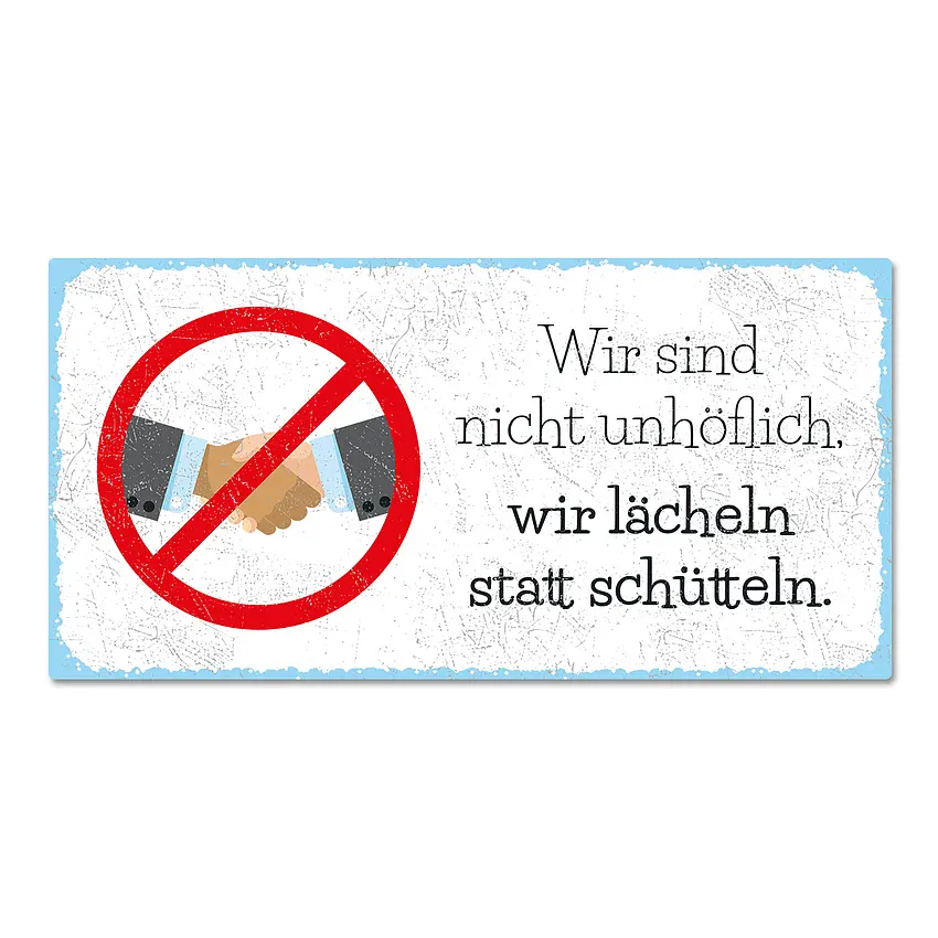 Proverdi GmbH Kein Händeschütteln! - Hinweisschild 200 x 100 mm