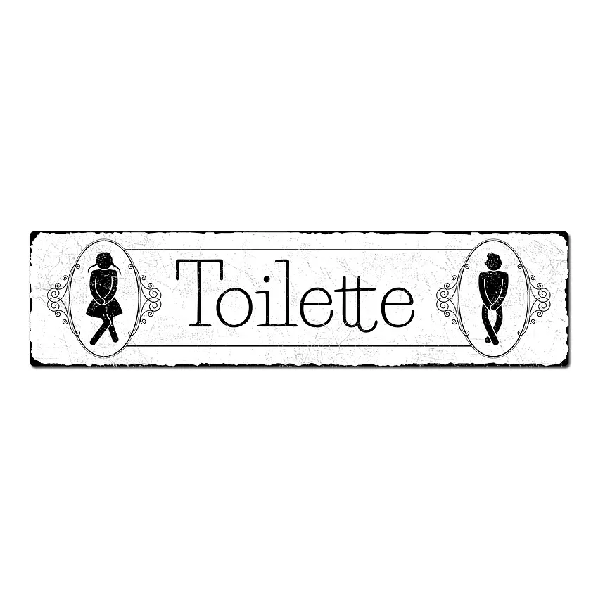 Proverdi GmbH WC-Schild im Vintage Design aus Aluminium